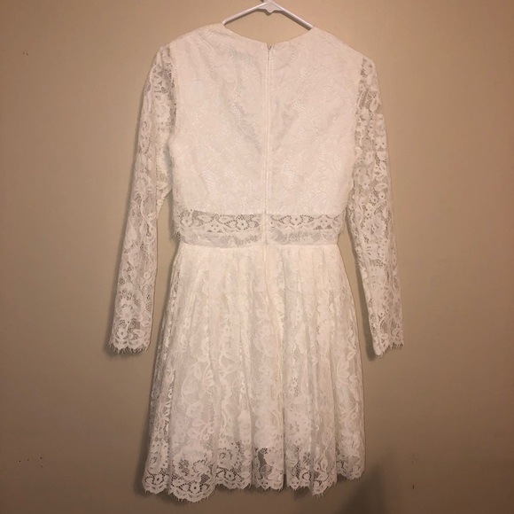 NWT ASOS Bridal Edition Gigi Crop Lace Mini Wedding Dress - Picture 4 of 10